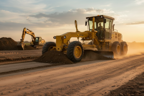 Alquiler de motoniveladora para obras viales y movimiento de suelos – Geoobras